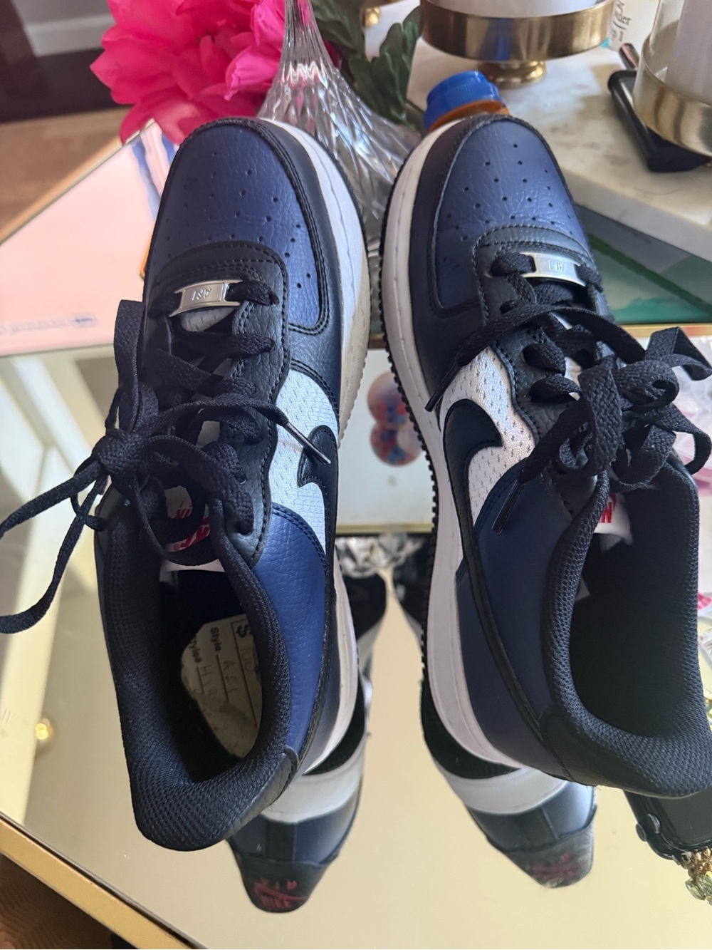 Nike Kids' Navy and White Sneakers